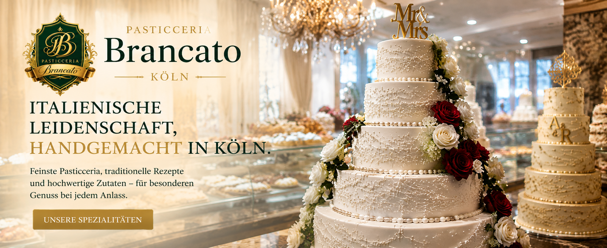 Hochzeitstorte und italienische Pasticceria